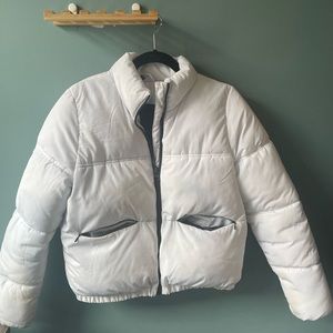 White H&M Puffer Coat Size: S